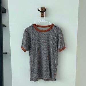 BDG Short Sleeve Orange and Gray Ringer Tee